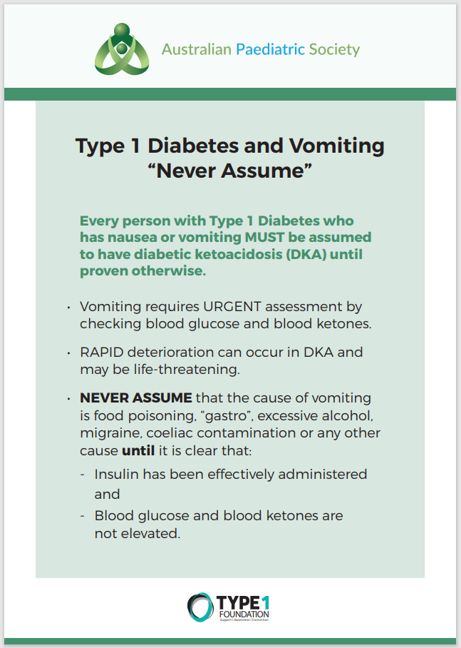 Type 1 Diabetes and Vomiting Never assume